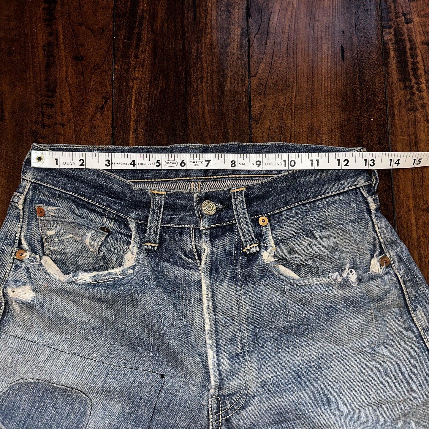 Levis 501 XX Big E True VTG 40s 50s Redline Selvedge Denim Jeans 1940s 25x26