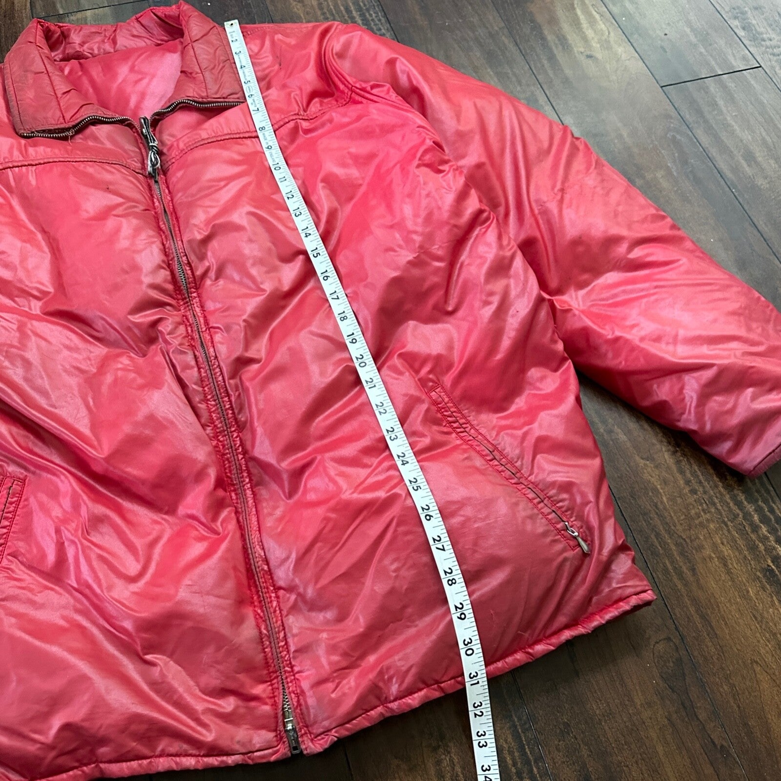 VTG 1960's Roffe Down Filled Ski Jacket Blue XL Mens Parka Red Warm