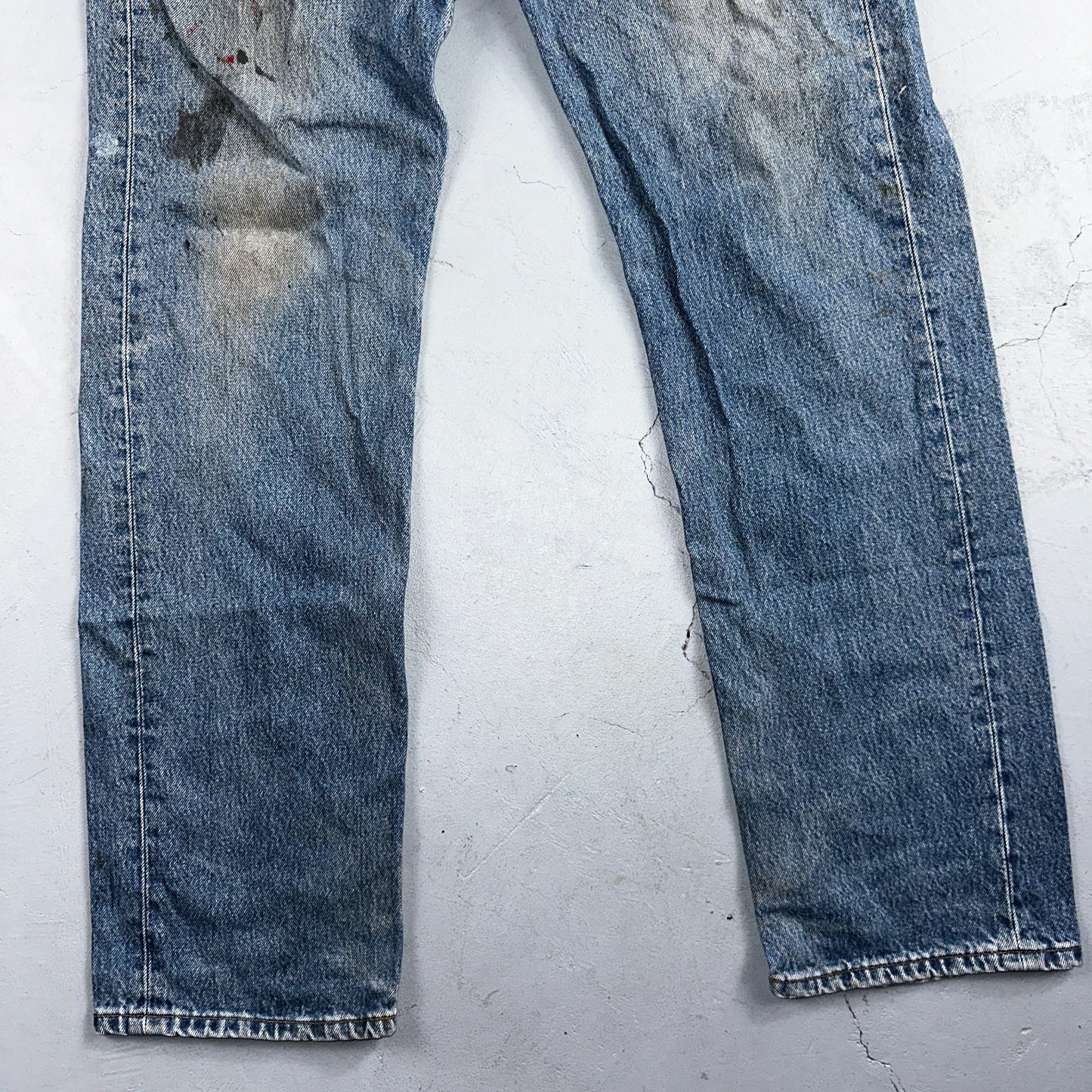 Levis 501 Vintage 90s Poland Straight Leg Jeans Blue Med Wash 34x34 Act 32x33