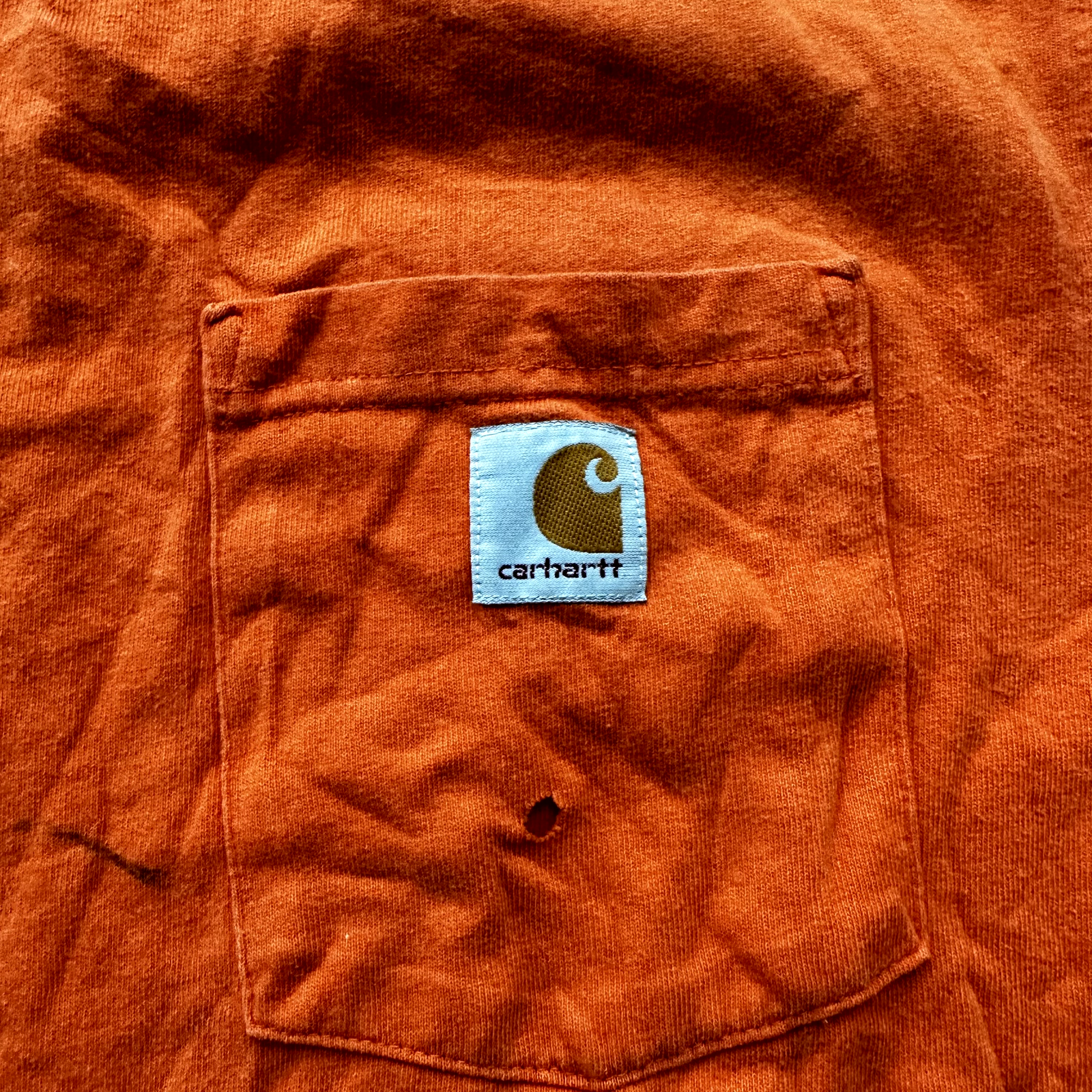Carhartt Pocket T Vintage Style T Shirt Travis Scott Tan Workwear Y2K Thrashed