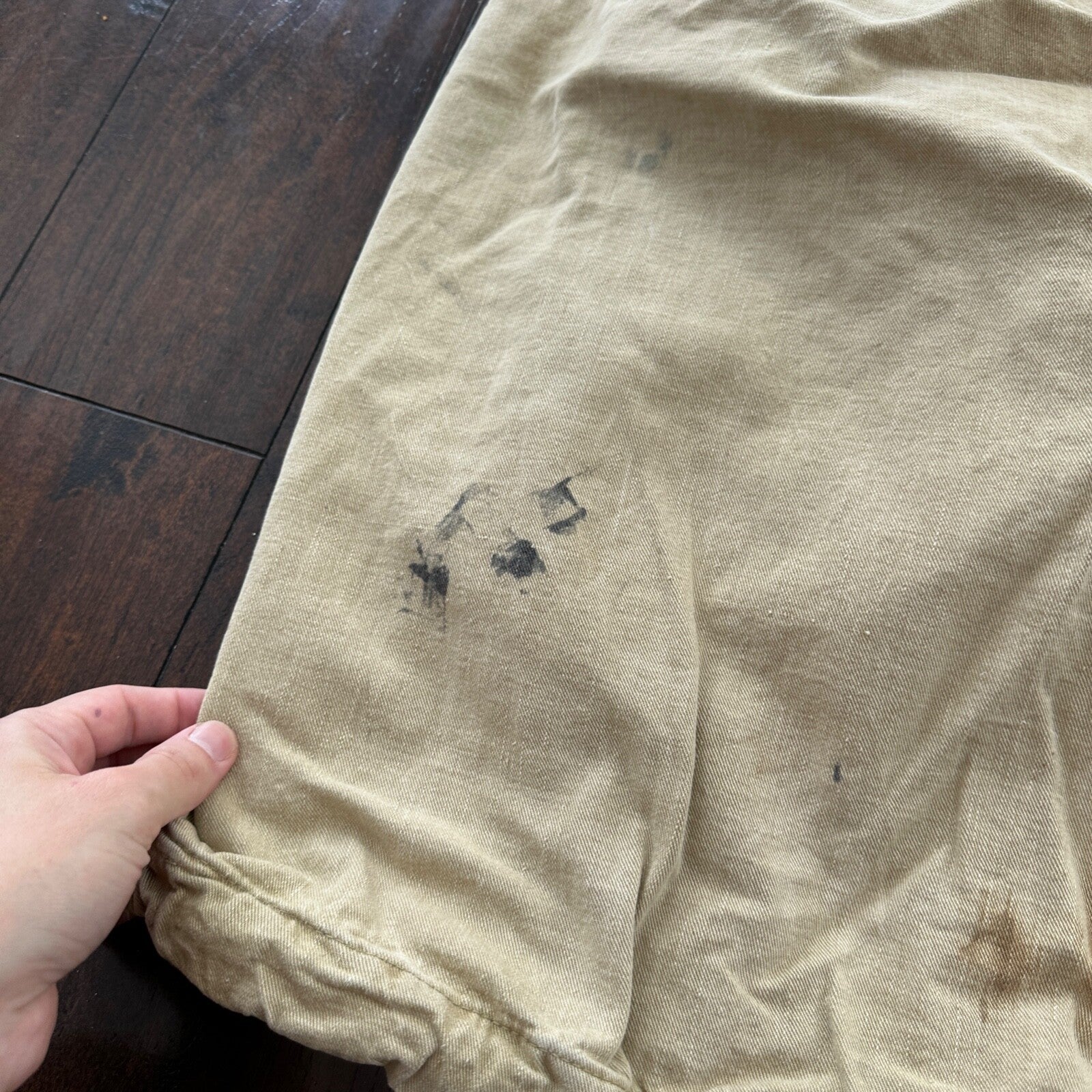 VTG WWII Canvas Garment Laundry Bag Rare Military Denim 1940s 40s 50s Stencil