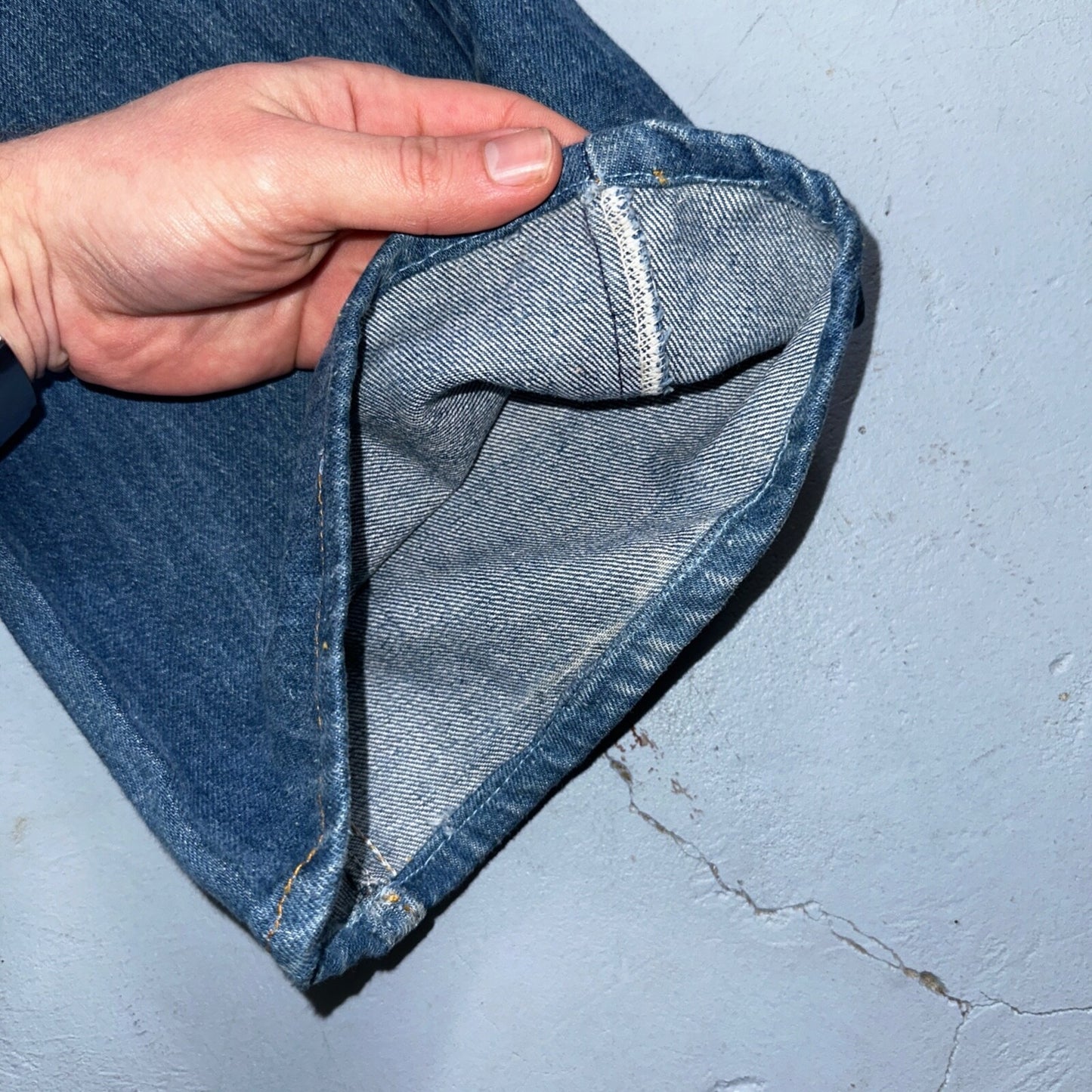 Levis 646 Vintage 70s USA Orange Tab Bootcut Flare Blue Bell Bottom Jeans 34x31