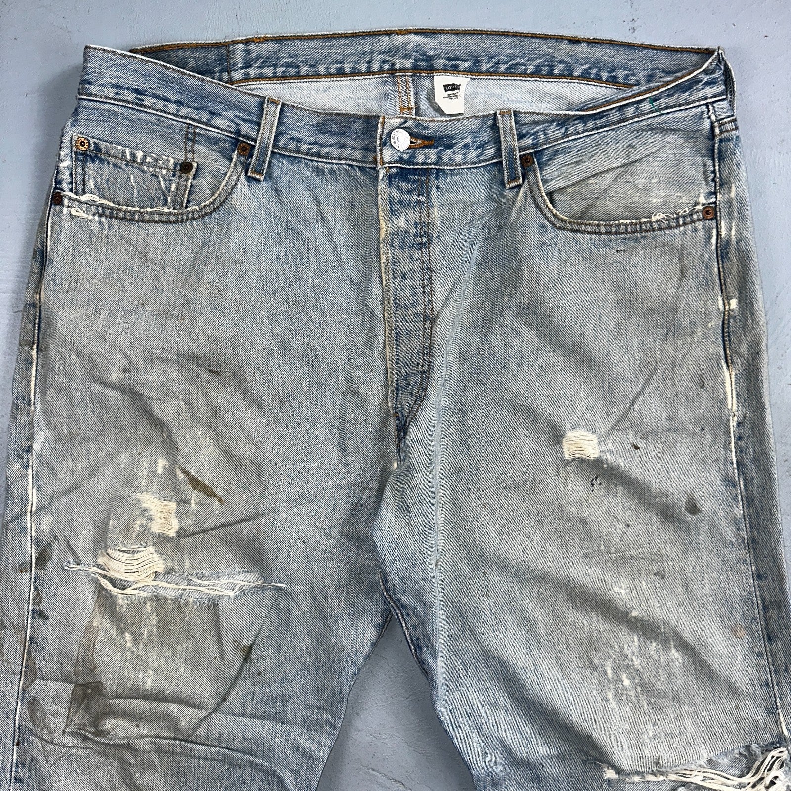 Levis 501 Vintage 90s Mexico Straight Leg Jeans Blue Light Wash 40x30 Act 40x28