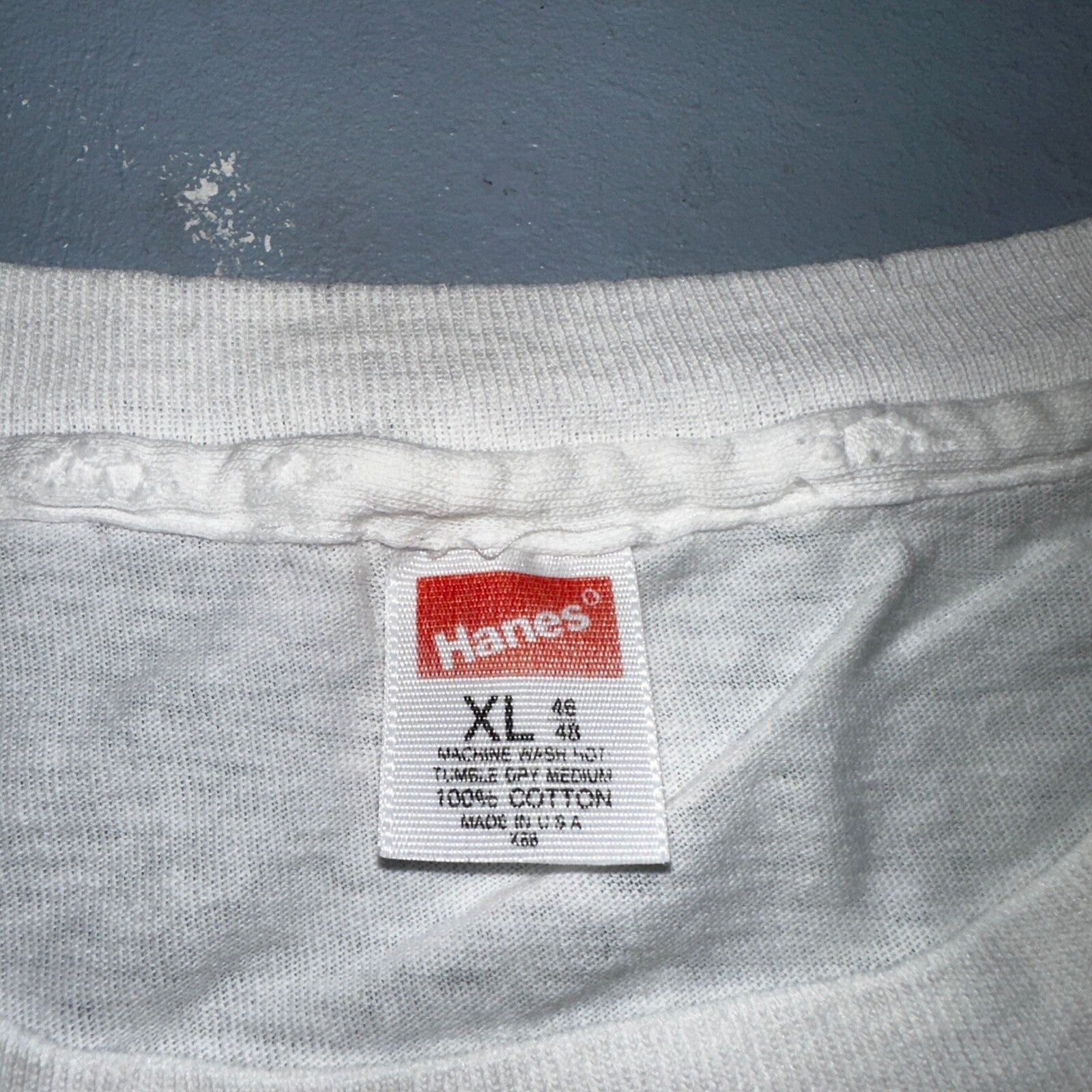 Hanes 70s Flower Art VTG T Shirt White Single Stitch Custom One Of A Kind Cute