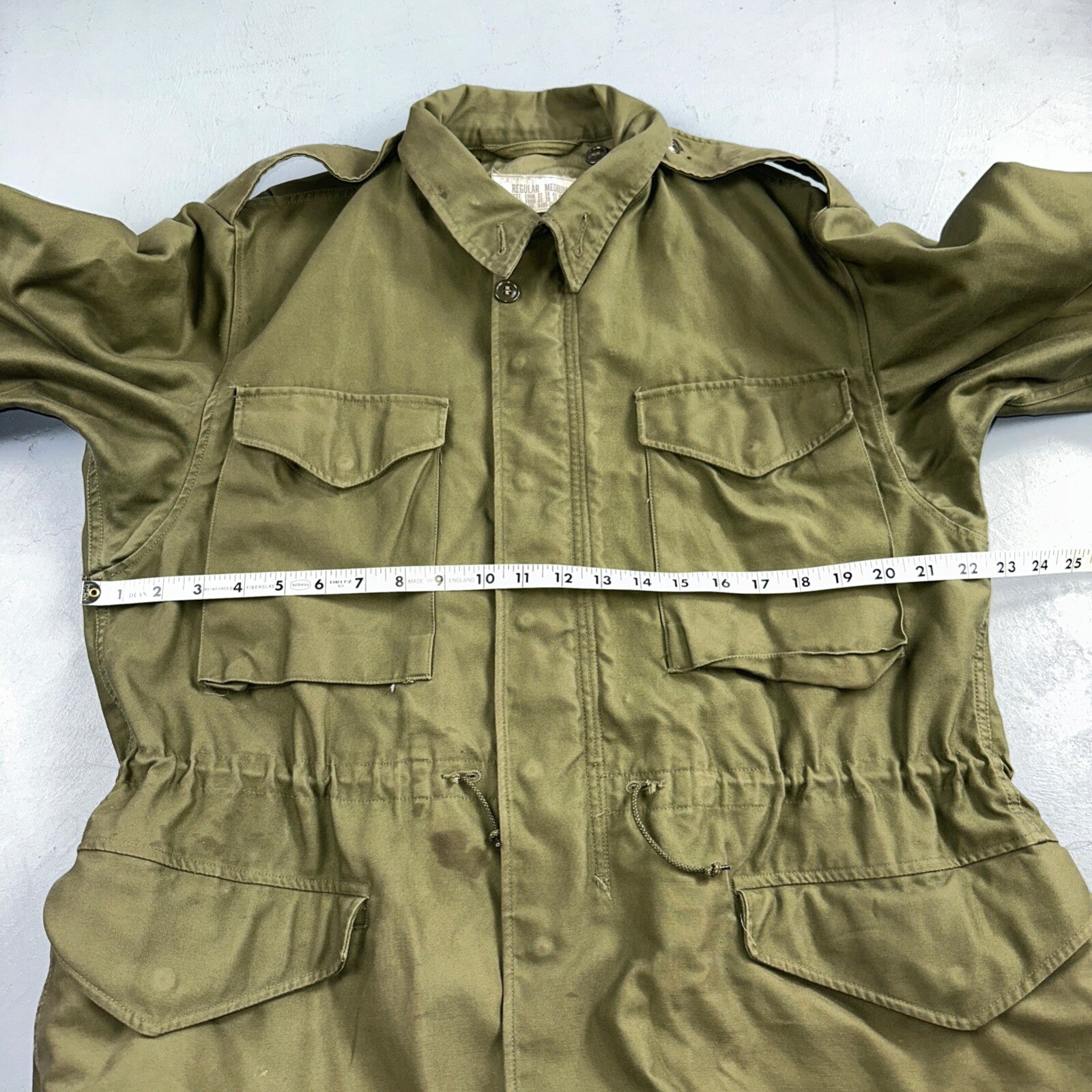 Vintage US Army Military OG 107 M-1951 Field Coat Jacket Mens Size M M65 1957