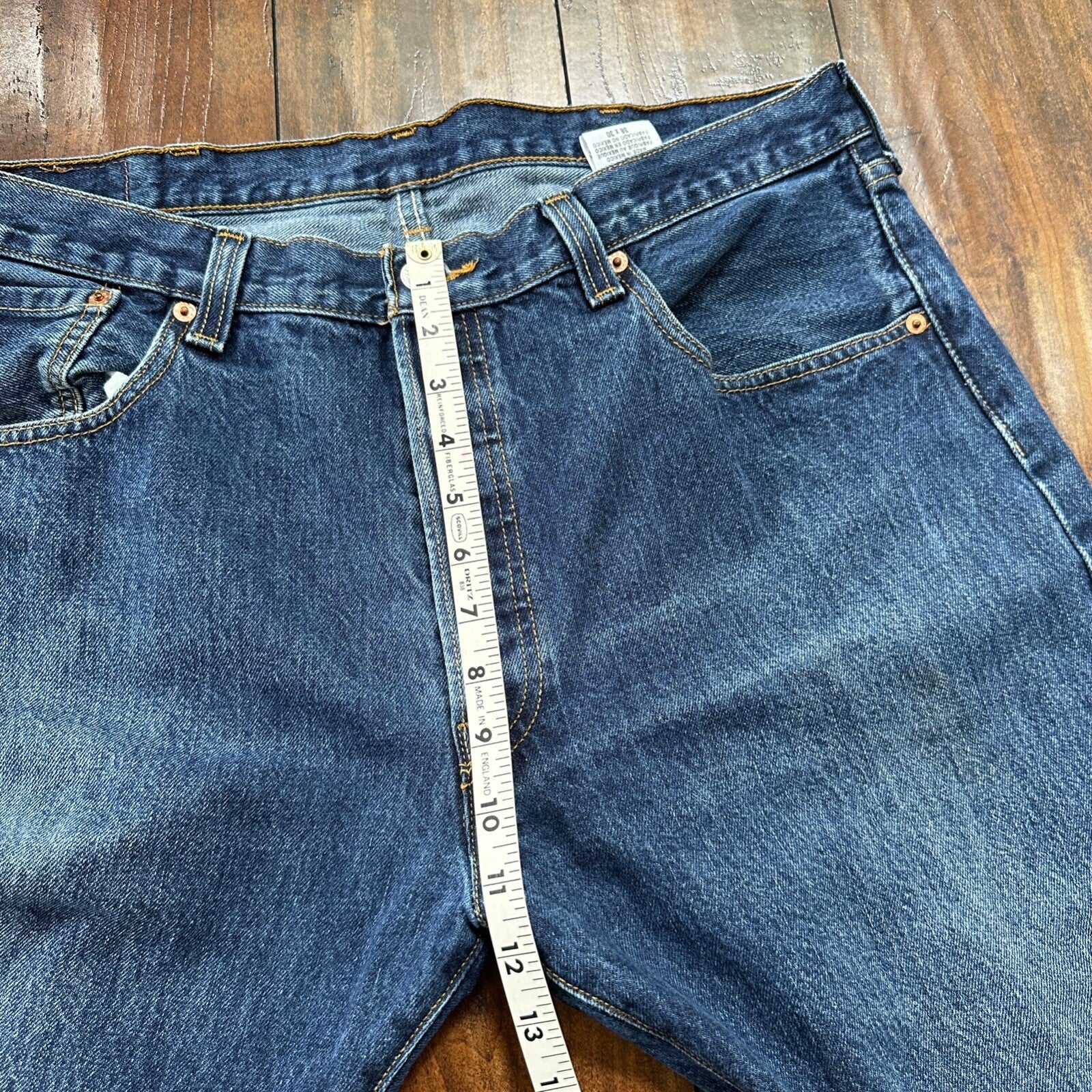 Levis 501 Vintage Y2K Straight Leg XX 2000s Jeans 38x30 Med Wash Act 36x27