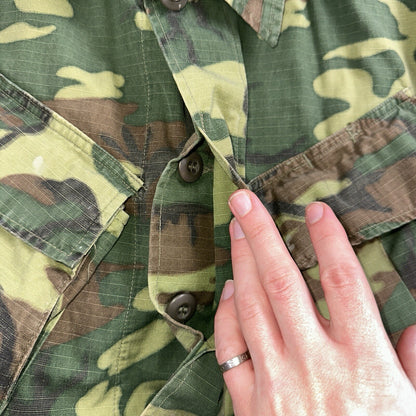 USMC 1968 Military Camouflage Wind Resistant Poplin Coat Camo Jacket Alpha 60s