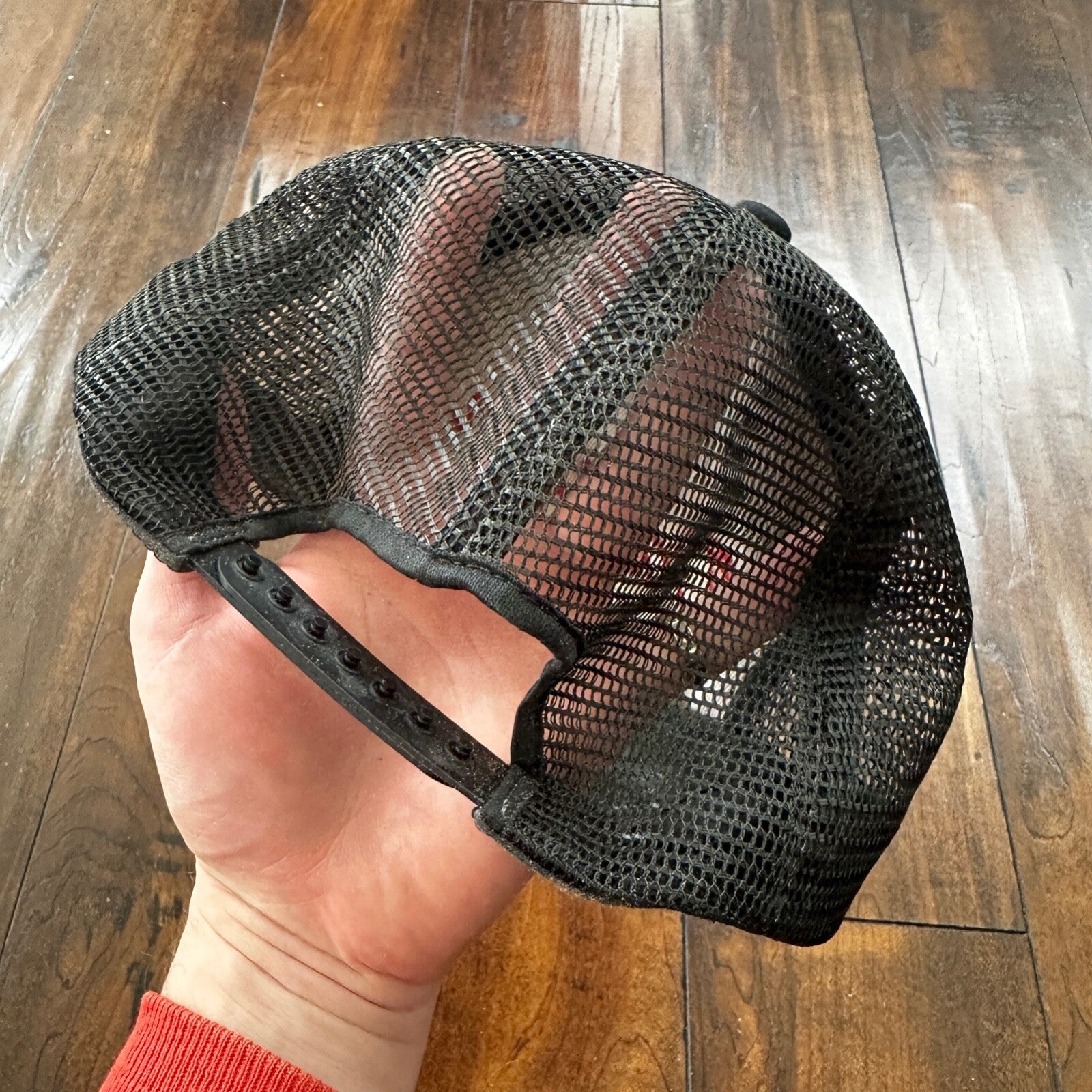 Davison Harley Auto Parts Black Vintage Hat Cap Snapback Worn Heavy Use Motor