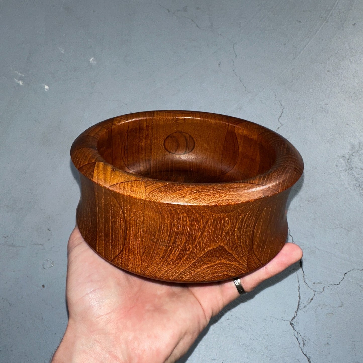 Digsmed Beautiful MCM Design Denmark Teak Wood Bowl Uniform Grain