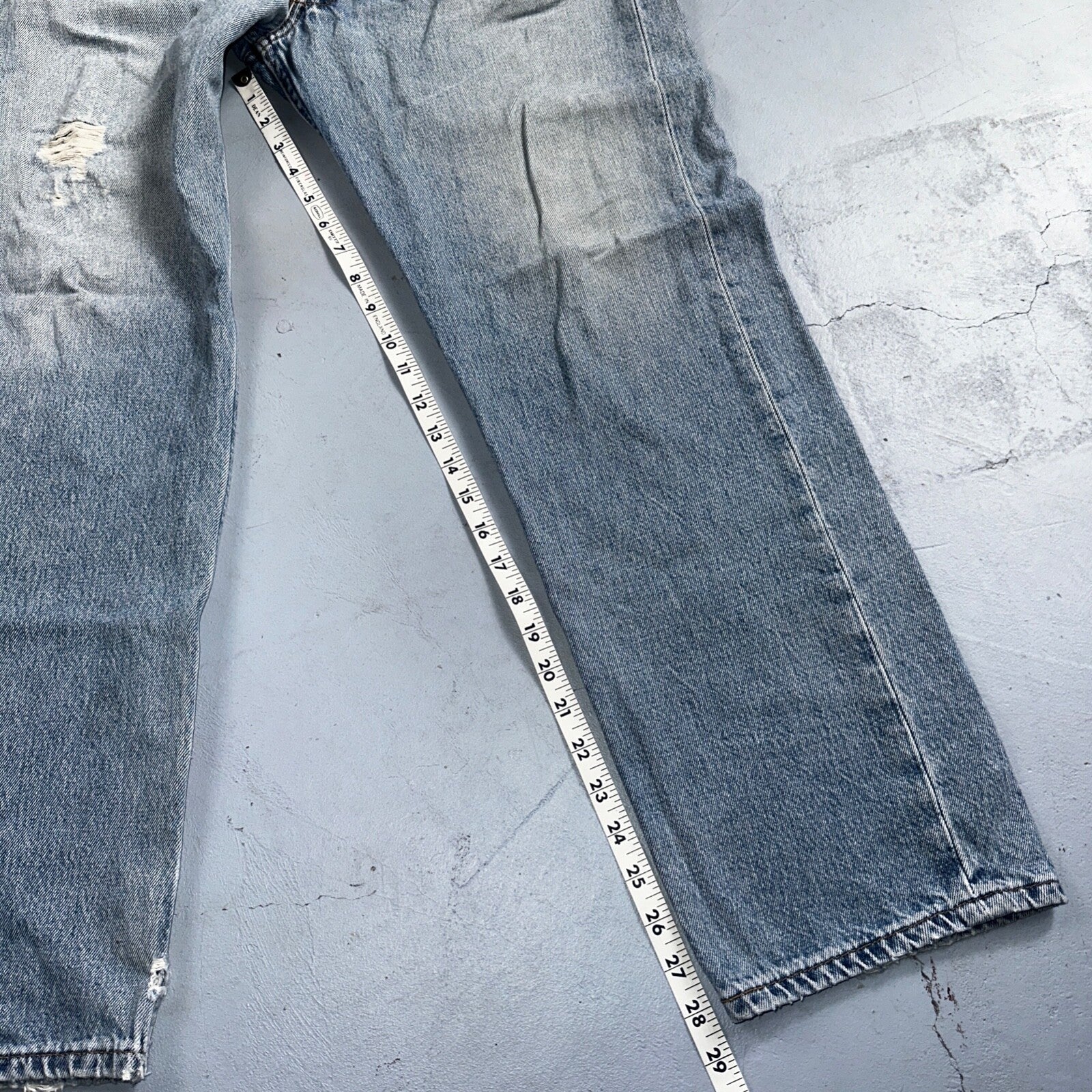 Levis 501 Vintage 90s XX Straight Leg Mexico Jeans 36x29 Light Wash Act 35x28