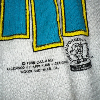 1988 The California Raisins VTG T Shirt Beach Party Volleyball Palm Trees 80s