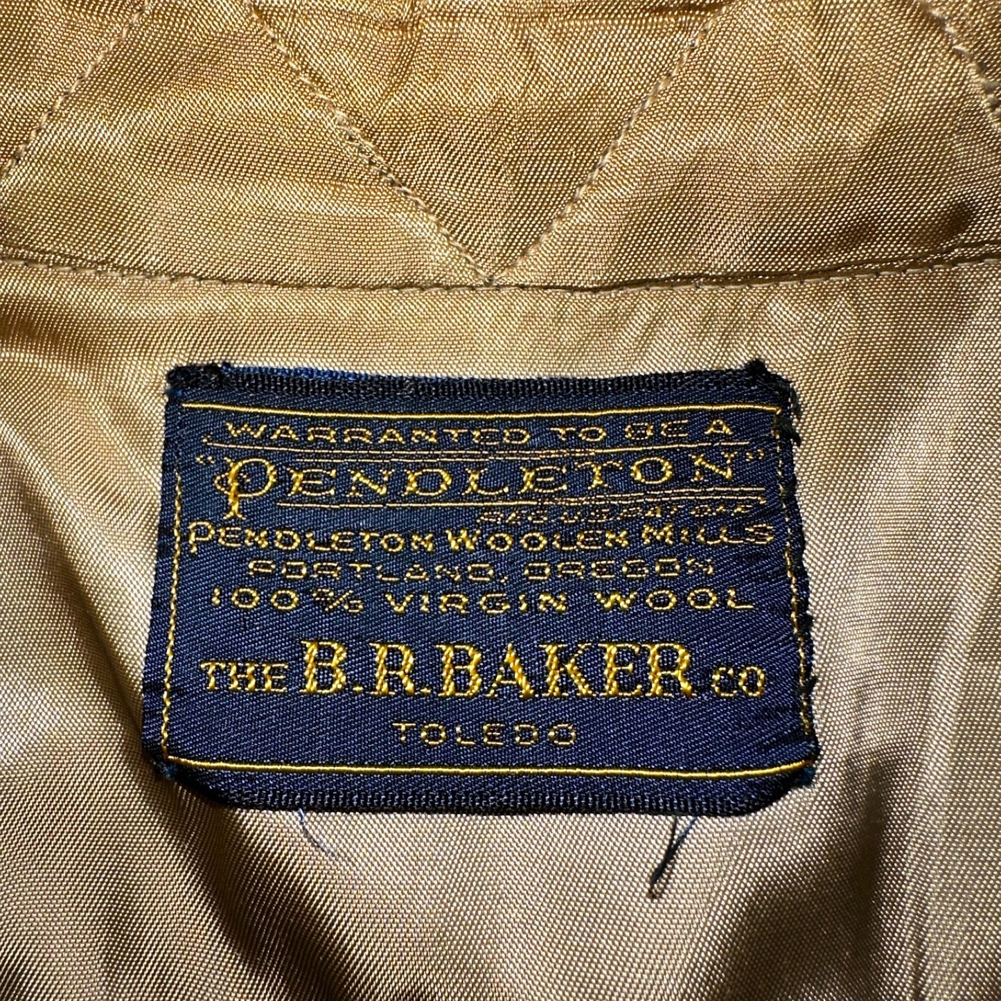 Pendleton VTG BR Baker Shirt Plaid 100% Wool Button Down Size M Plaid 1950s Camp