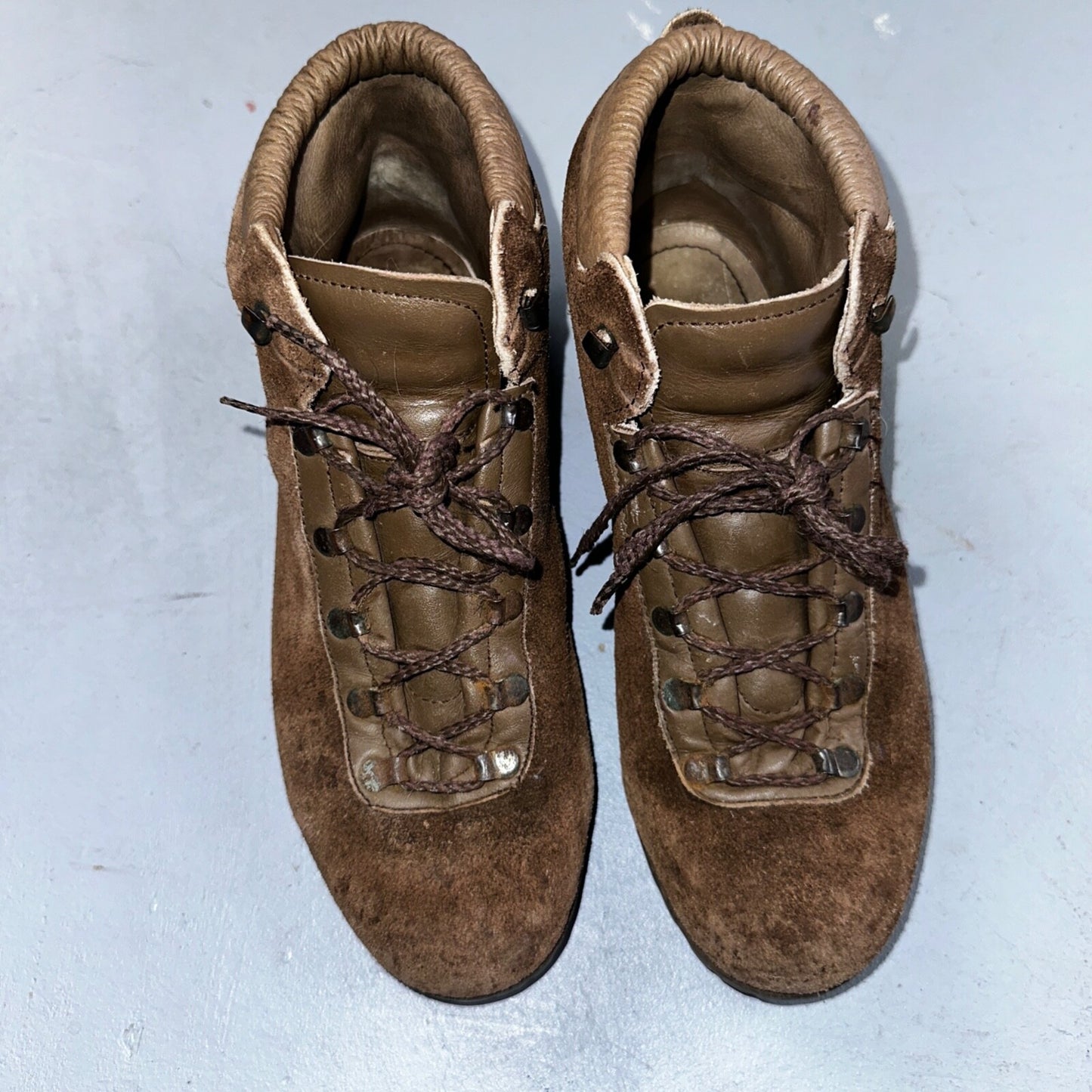 Dunham Waffle Stompers Brown Suede Leather Hiking Boots VTG Italy Size 7.5