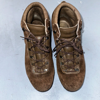 Dunham Waffle Stompers Brown Suede Leather Hiking Boots VTG Italy Size 7.5