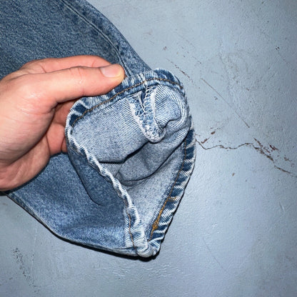 Levis 501 Vintage 90s USA XX Straight Leg Jeans Blue Light Wash 33x34 Act 30x33