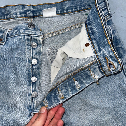 Levis 501 Vintage Y2K XX Straight Leg Jeans 33x36 Light Wash 2000s Act 31x31