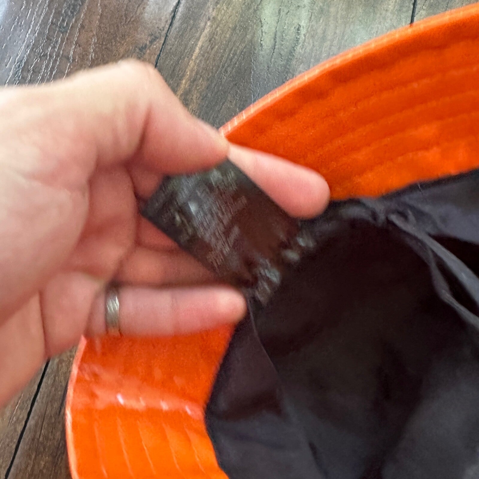 Y2K David & Young Women's Solid Rain Bucket Hat Orange VTG style 90s Cool Cap