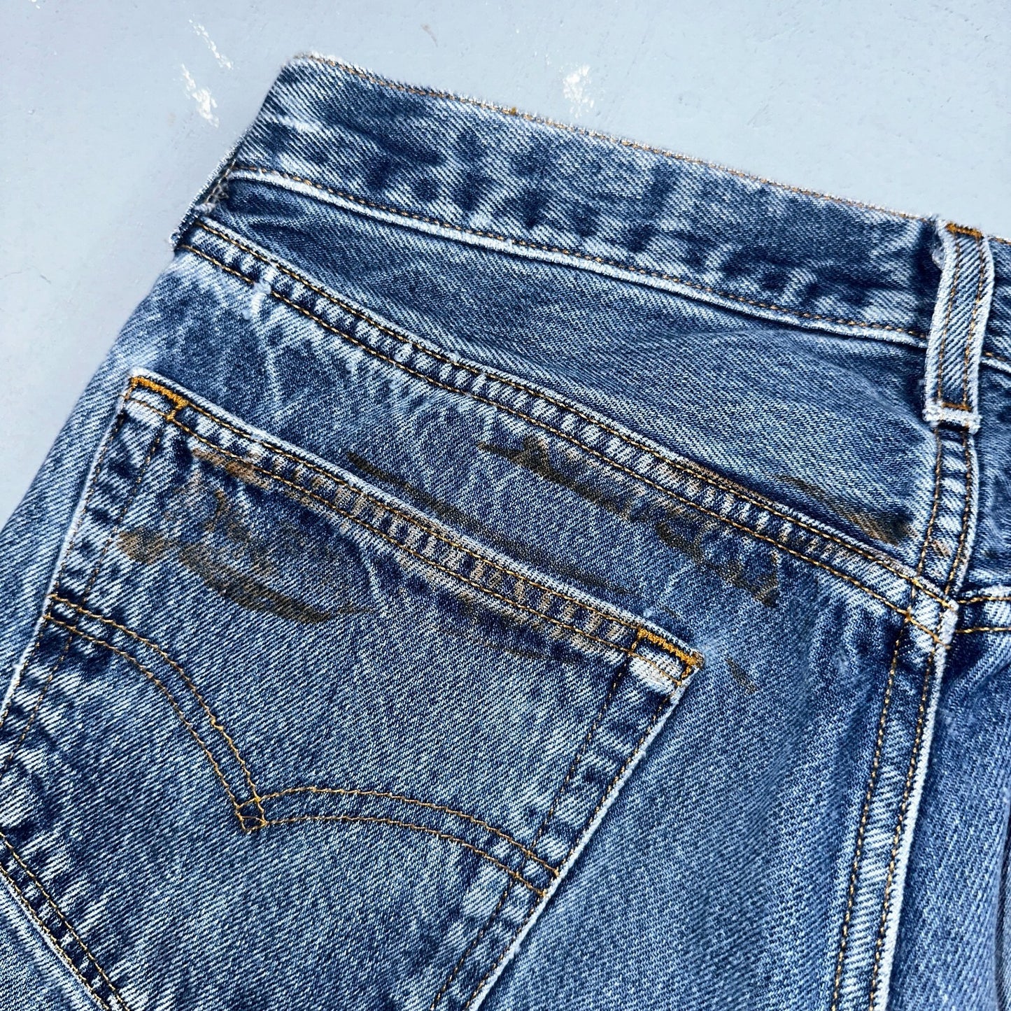 Levis 501 Vintage 90s USA XX Straight Leg Jeans Blue Med Wash 34x38 Act 31x33