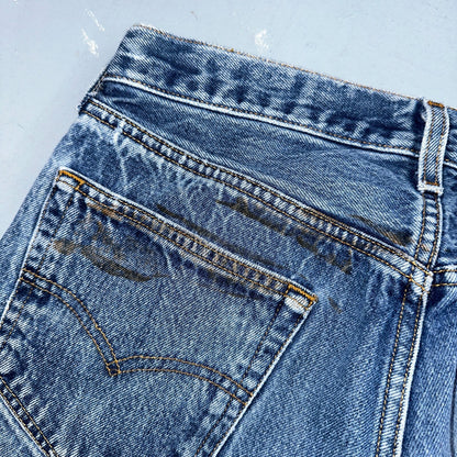 Levis 501 Vintage 90s USA XX Straight Leg Jeans Blue Med Wash 34x38 Act 31x33