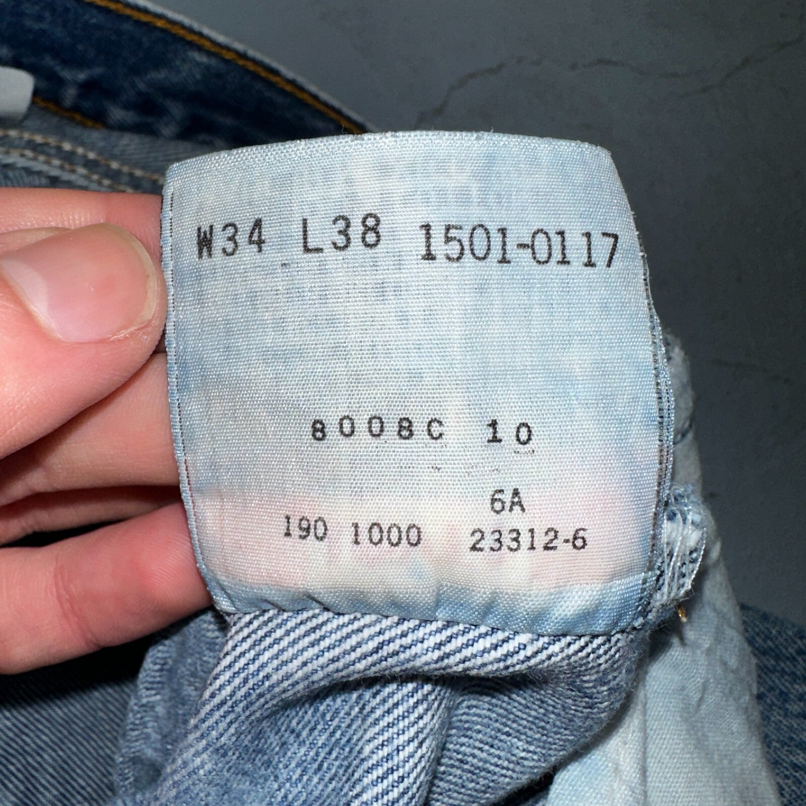 Levis 501 Vintage 90s Y2K XX Straight Leg Jeans Blue Med Wash 34x38 Act 31x32