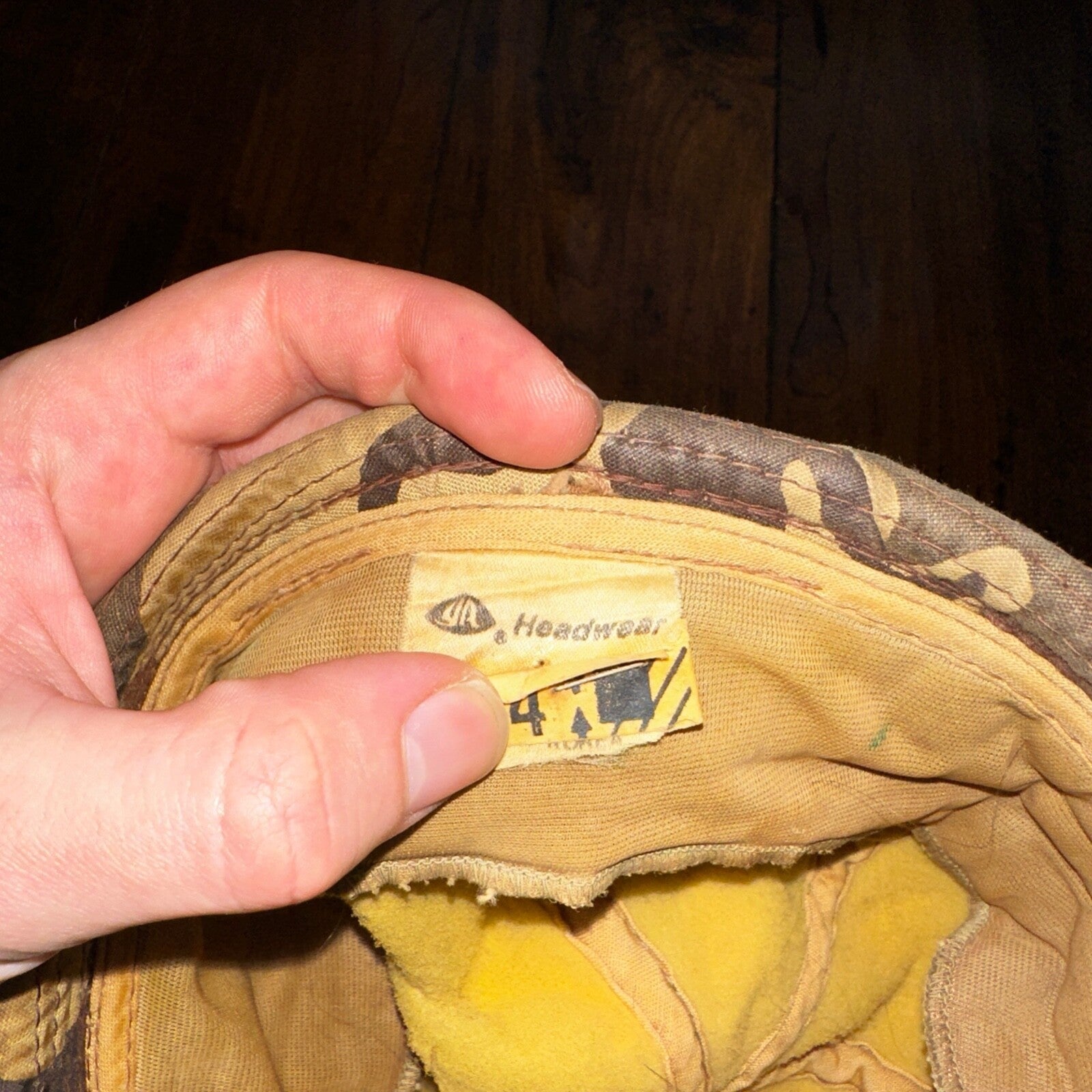 Frogskin Hunting 70s Fisherman Vintage Hat Bucket POST WWII Frog Skin USMC Camo