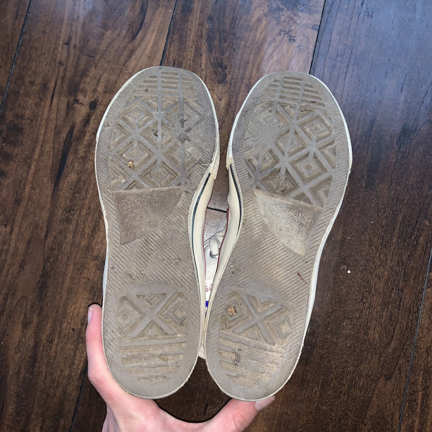 Vintage 60s CONVERSE Chuck Taylor All Star Blue Label White 7 RARE Comfort USA