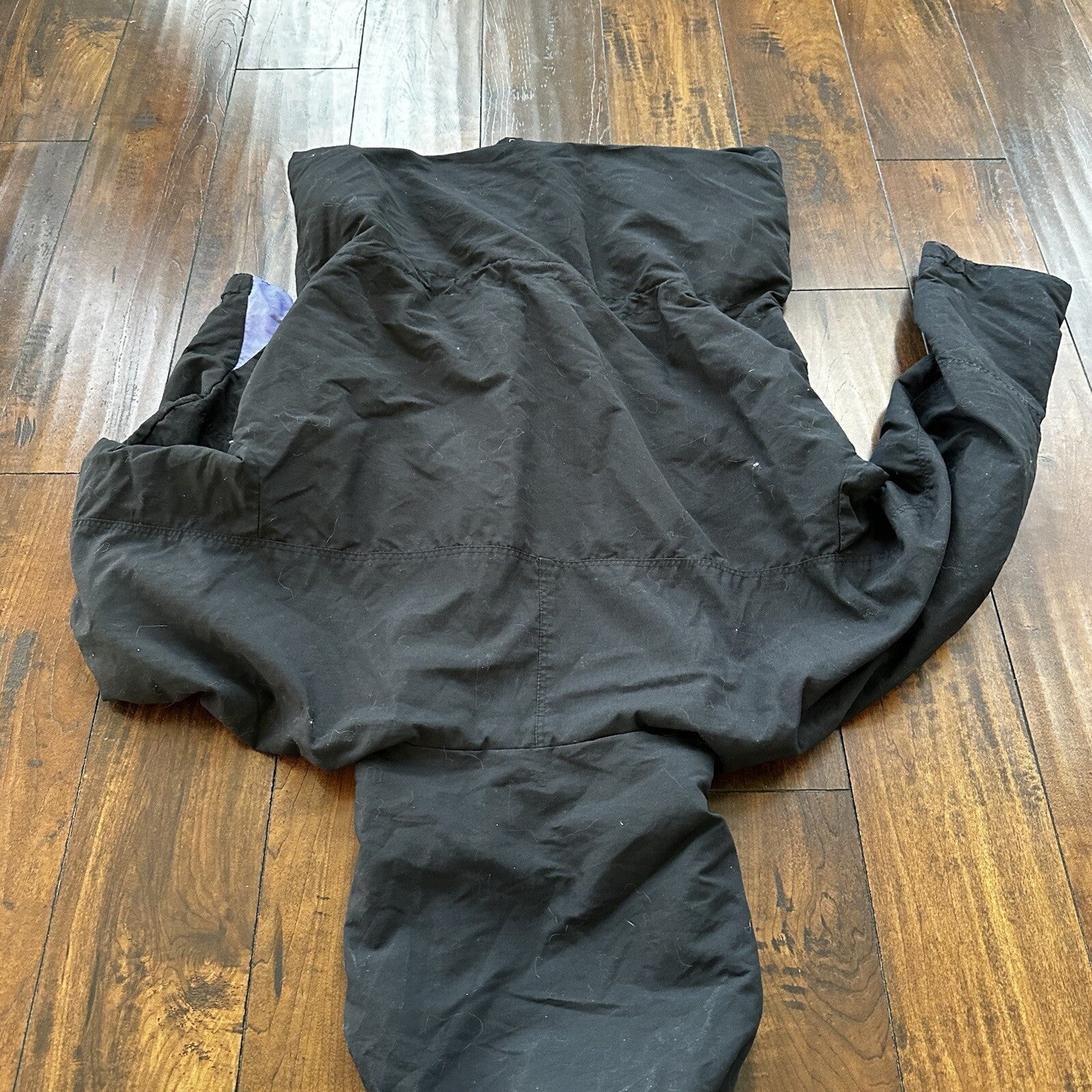 Patagonia Womens Jacket Black Pockets Nylon Logo Zip 8 Vtg Hiking Outdoors