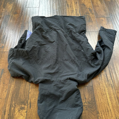 Patagonia Womens Jacket Black Pockets Nylon Logo Zip 8 Vtg Hiking Outdoors