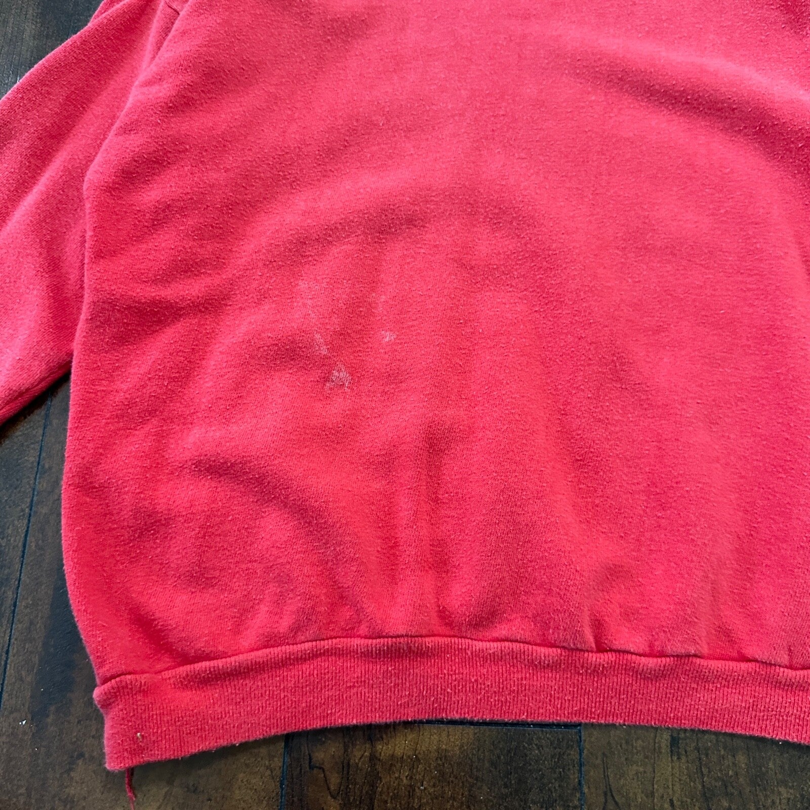 VTG 1960s Rockabilly Sweatshirt Sweater 60s 70s Blank Basic Afterhood USA Red 2