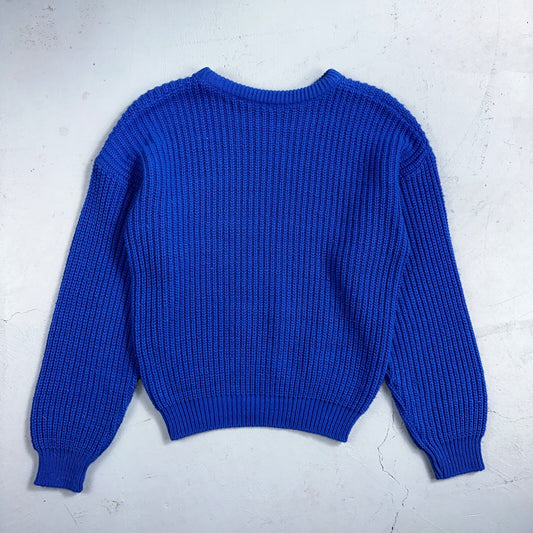 VTG 50s 60s Hand Knit Cable Sweater Handmade Rockabilly Cottage Core Grandma