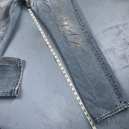 Levis 501 Vintage 90s USA XX Straight Leg Jeans Blue Med Wash 34x36 Act 31x31