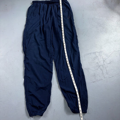 Nike VTG 90s Windbreaker Track Pants Ankle Zip Unlined Blue 1990s Essential