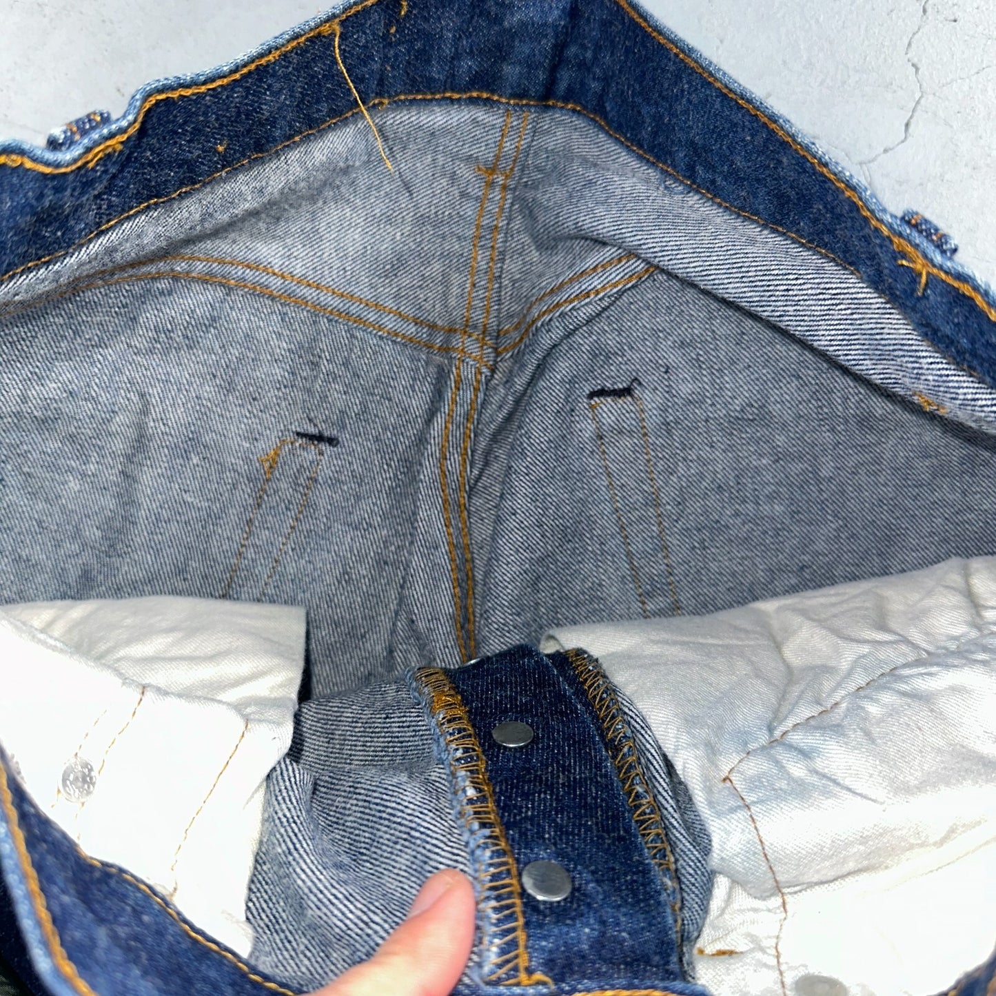 Levis 501 Vintage 80s USA XX Straight Leg Jeans Blue Dark Wash 34x34 Act 30x29