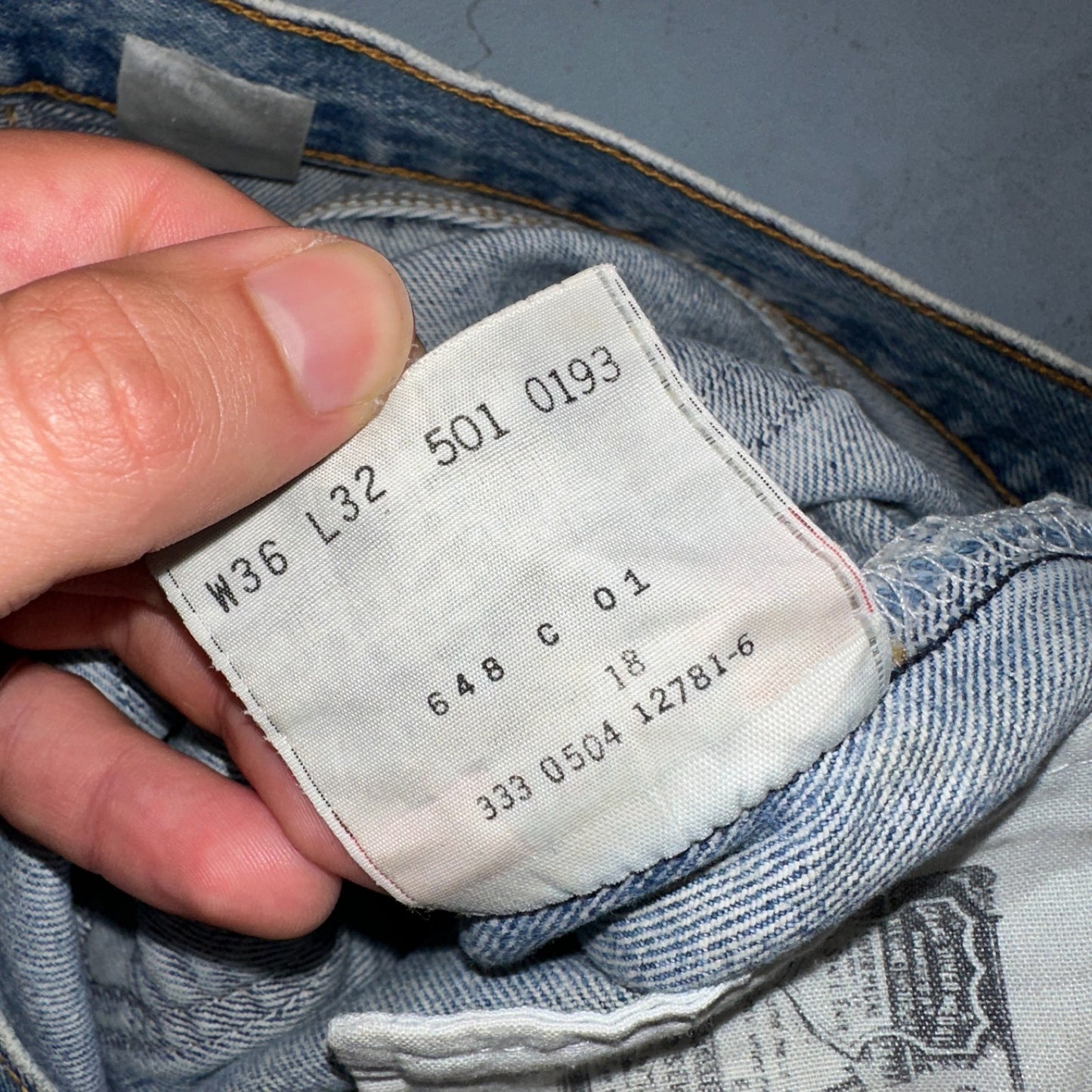 Levis 501 Vintage Y2K 90s XX Straight Leg Jeans Blue Light Wash 36x32 Act 33x30