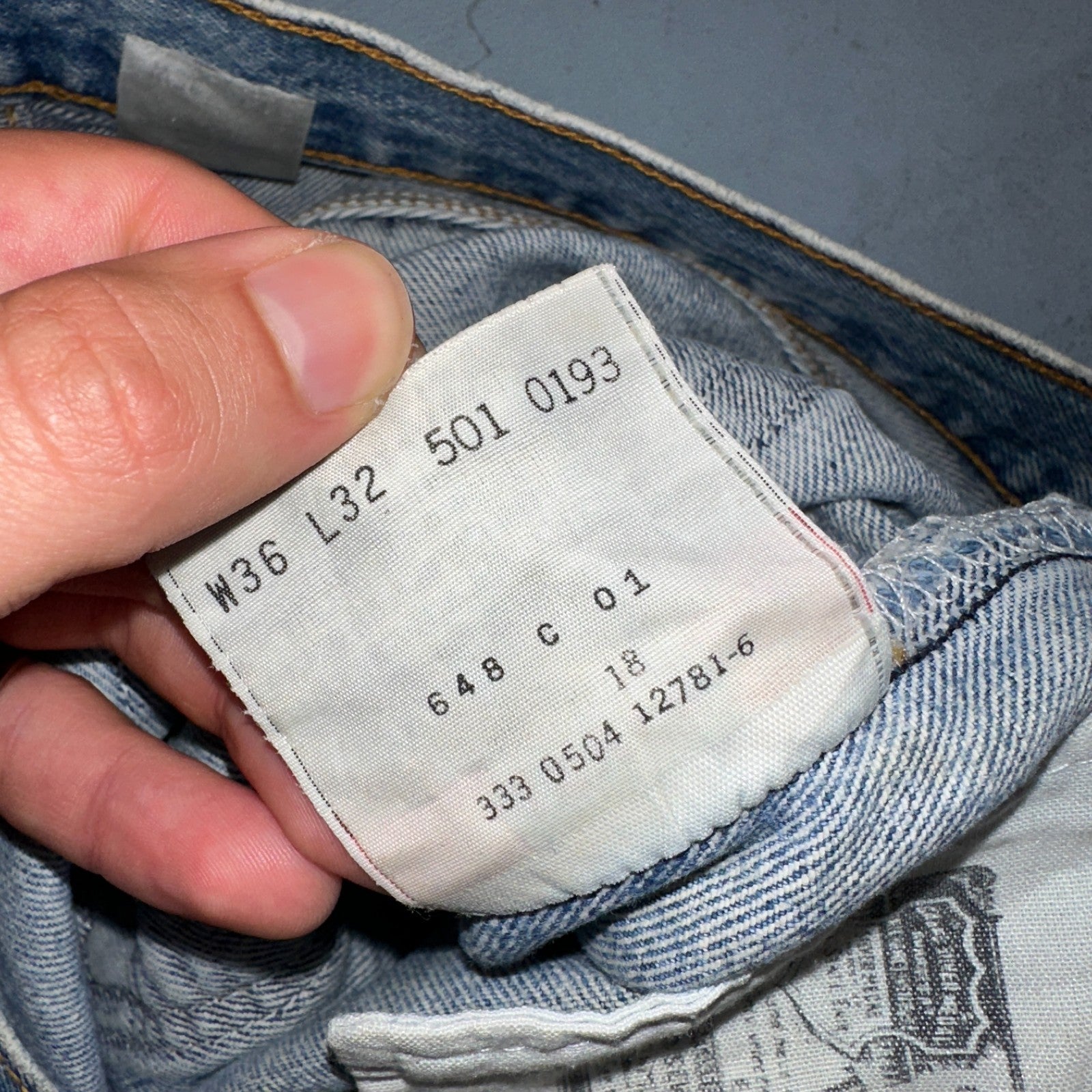 Levis 501 Vintage Y2K 90s XX Straight Leg Jeans Blue Light Wash 36x32 Act 33x30