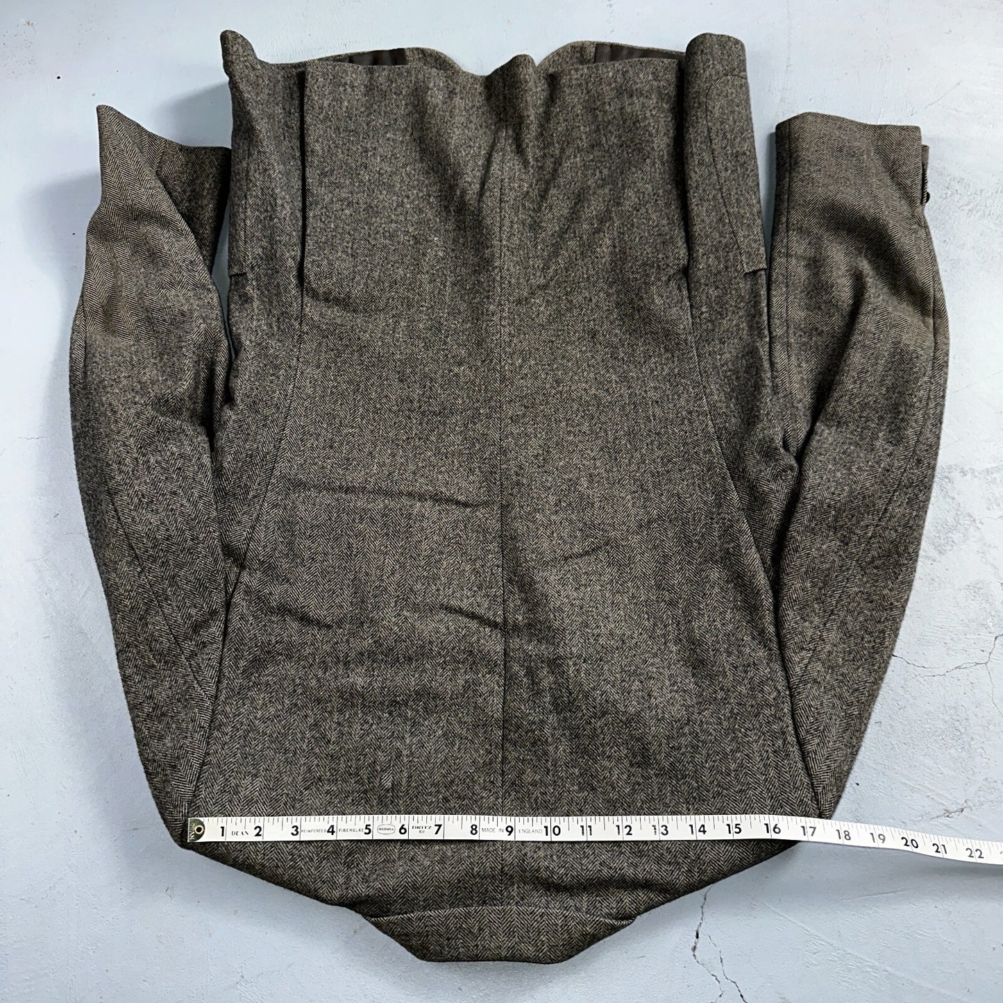 YSL Yves Saint Laurent Vintage Gray Tweed Jacket 38 Blazer Coat France Suit 80s