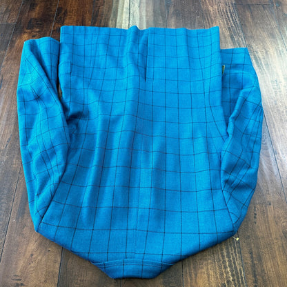 1960s 1970s Blue Pinstripe VTG Suit Jacket Sportcoat 42 Wool Checker Rockabilly