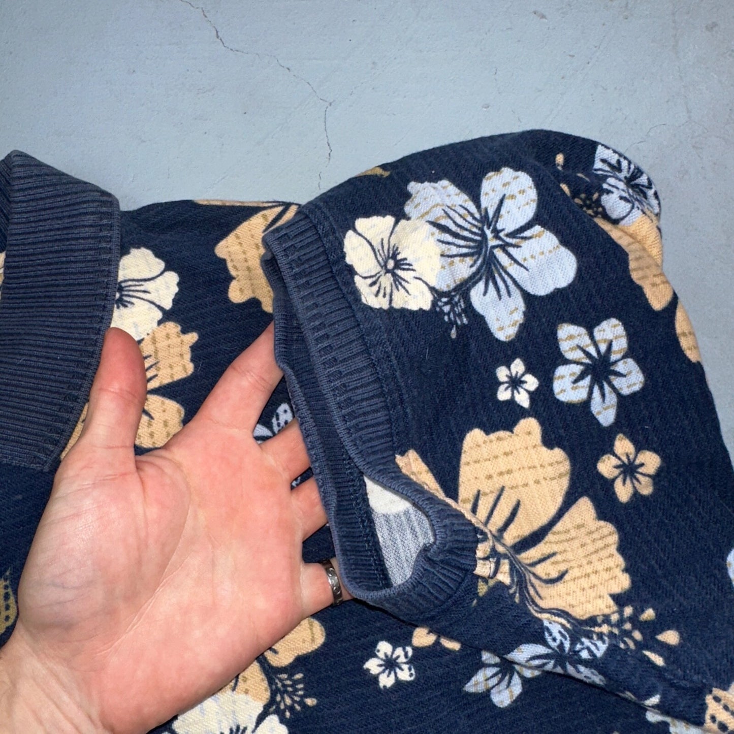 OP Hawaiian Shirt Ocean Pacific Floral Palm Tree Cotton VTG 90s Print Aloha XL