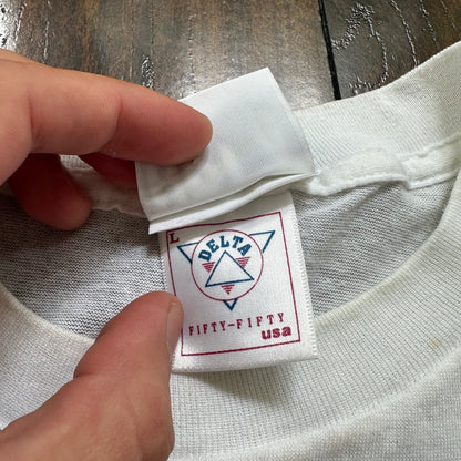 Love Boat Art VTG T Shirt Poetry Romantic Travel USA Rare Sailing 90s Internatio