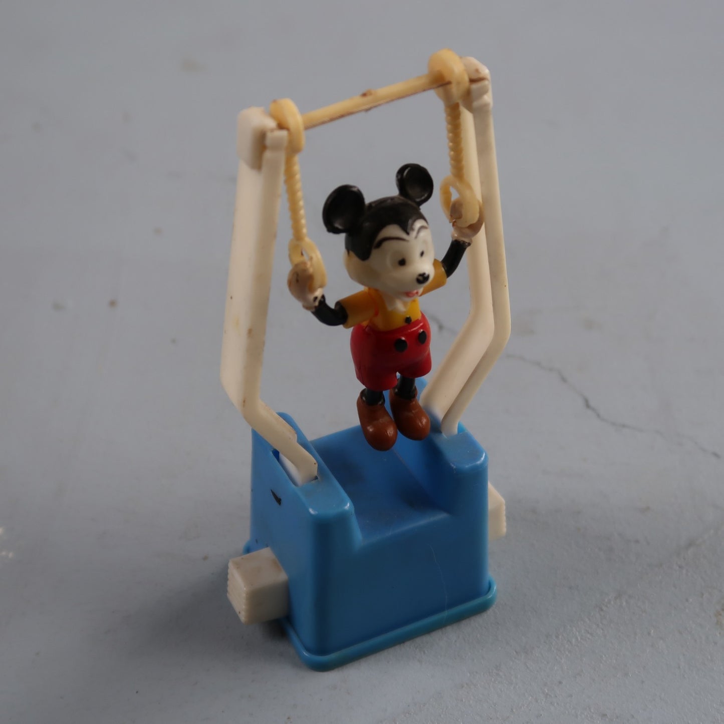 Kohner 1960 Mickey Mouse Tricky Trapeze Push Puppet Toy Vintage Disney No. 4995