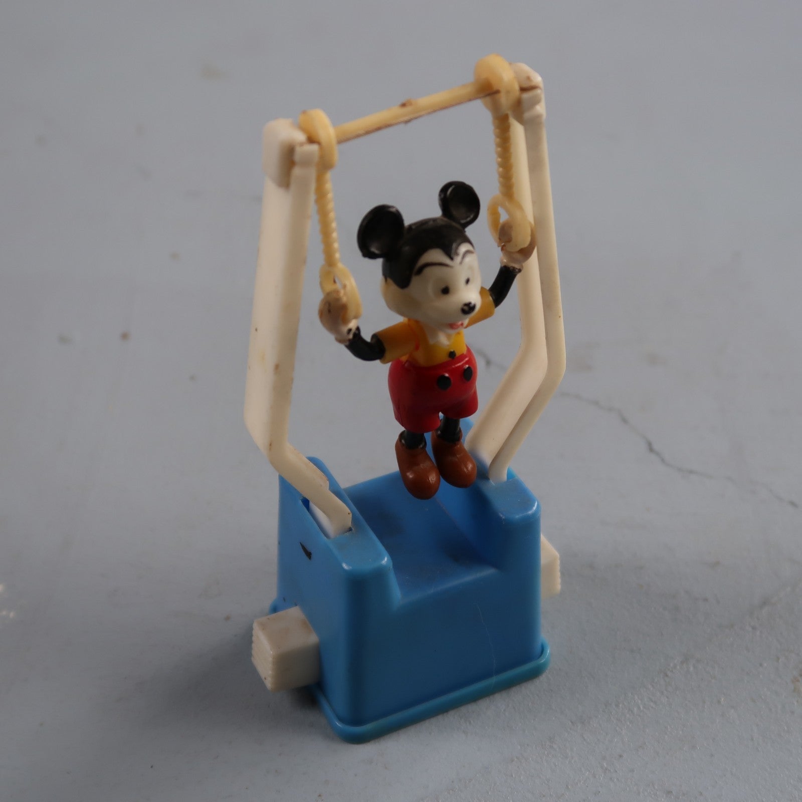 Kohner 1960 Mickey Mouse Tricky Trapeze Push Puppet Toy Vintage Disney No. 4995