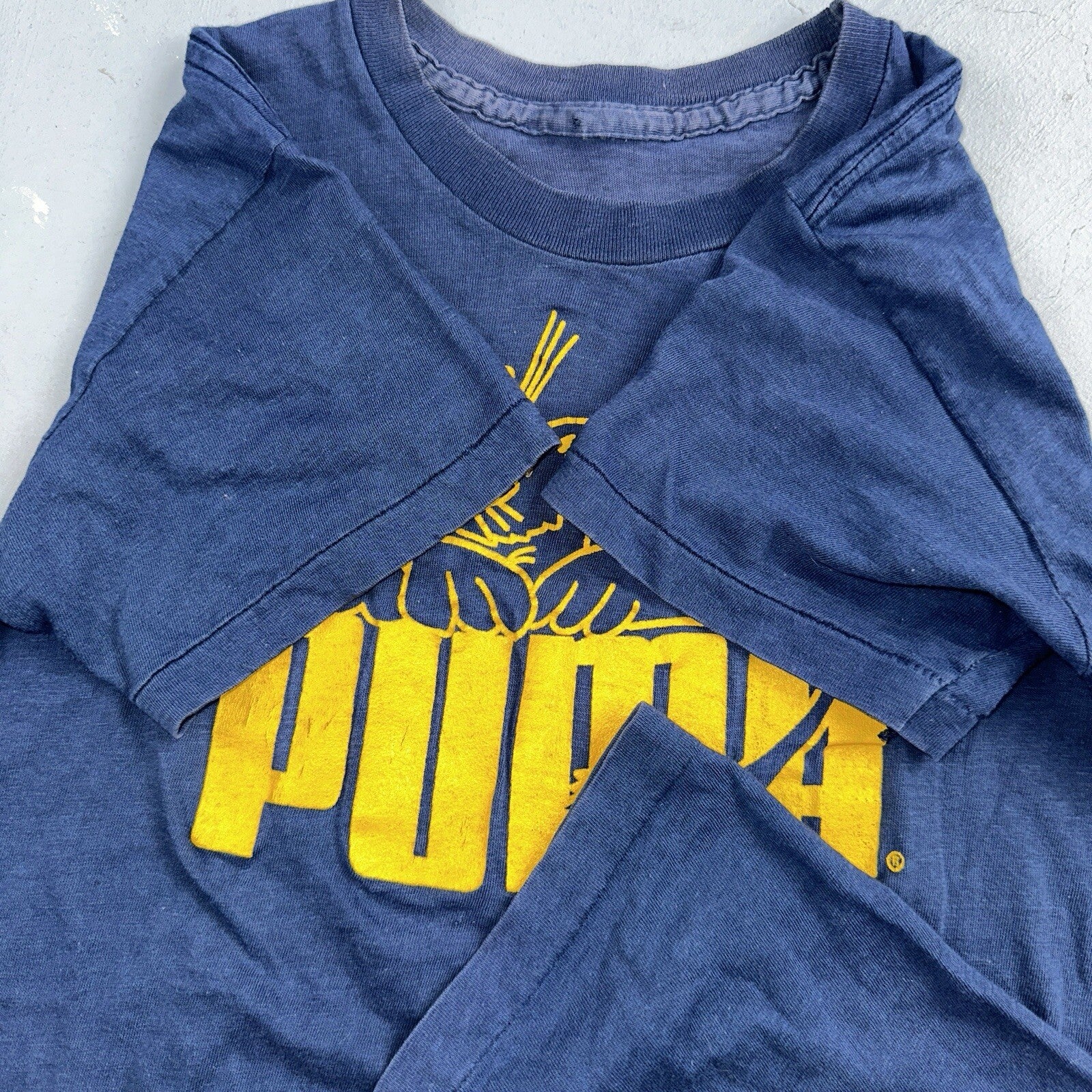 Puma Vintage 70s T Shirt Single Stitch Cat Cartoon Sneakers 1970s Graphic Sports