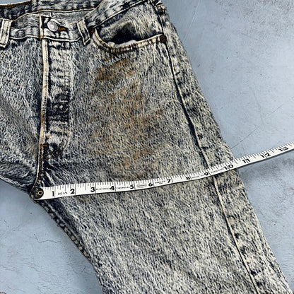 Levis 501 Vintage 80s USA XX Straight Leg Jeans Blue Acid Wash 30x34 Act 28x32