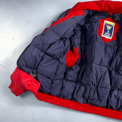 Mighty Mac Jacket Mens 44 Red Bomber Down Filled Norsac Puffer Vintage 80s