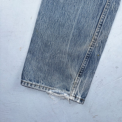 Levis 501 Vintage 90s Mexico Straight Leg Jeans Blue Light Wash 33x36 Act 31x32