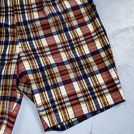 Sears Vintage 70s The Men’s Store Perma-Prest Striped Shorts Plaid Talon Zipper