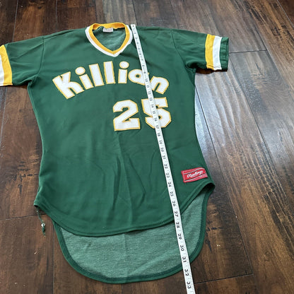 VTG USA Rawlings Green MLB Miami Oregon Baseball Jersey 38 1970s Killian 25