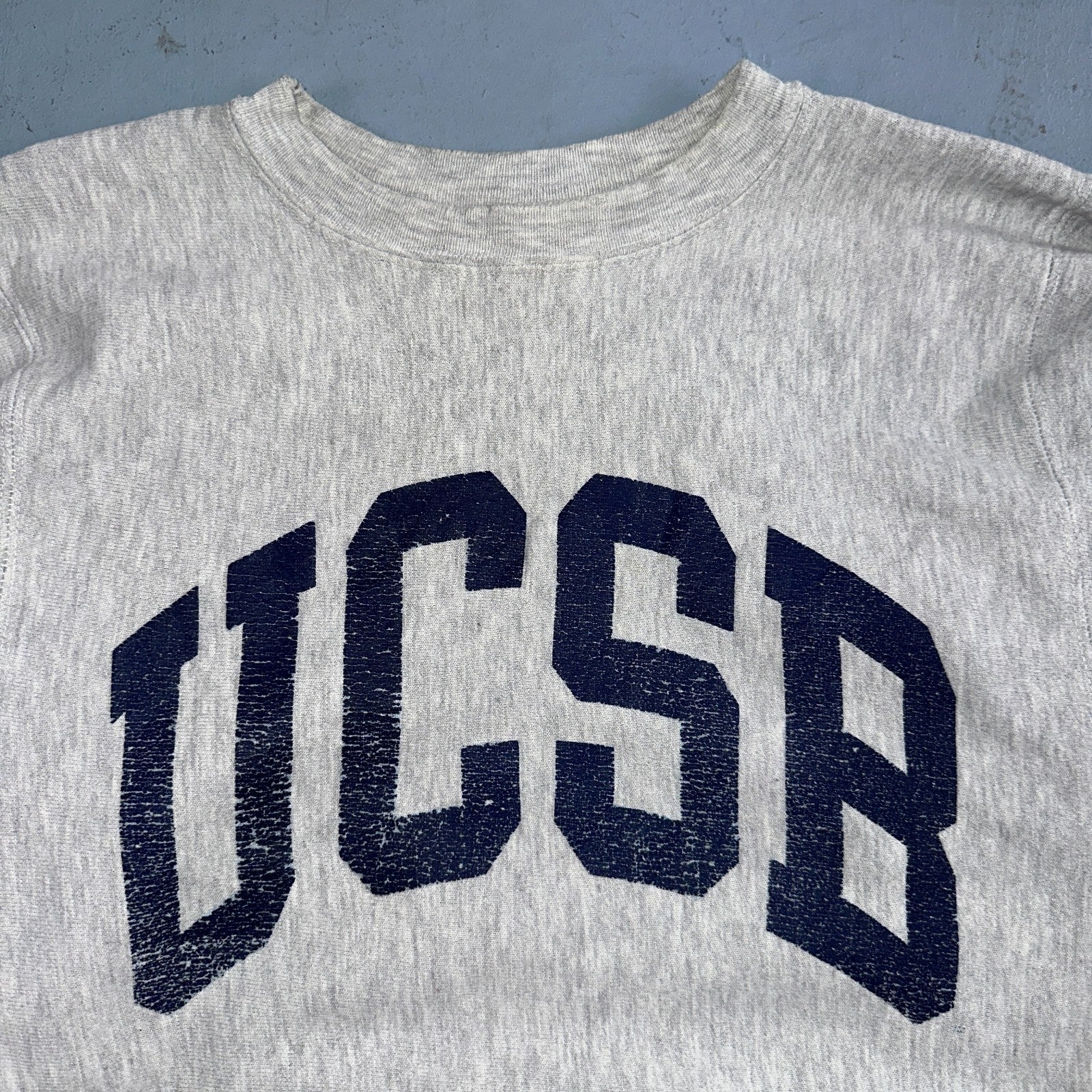 VTG 90s Champion Reverse Weave Crewneck Sweatshirt Gray USA UCSB California