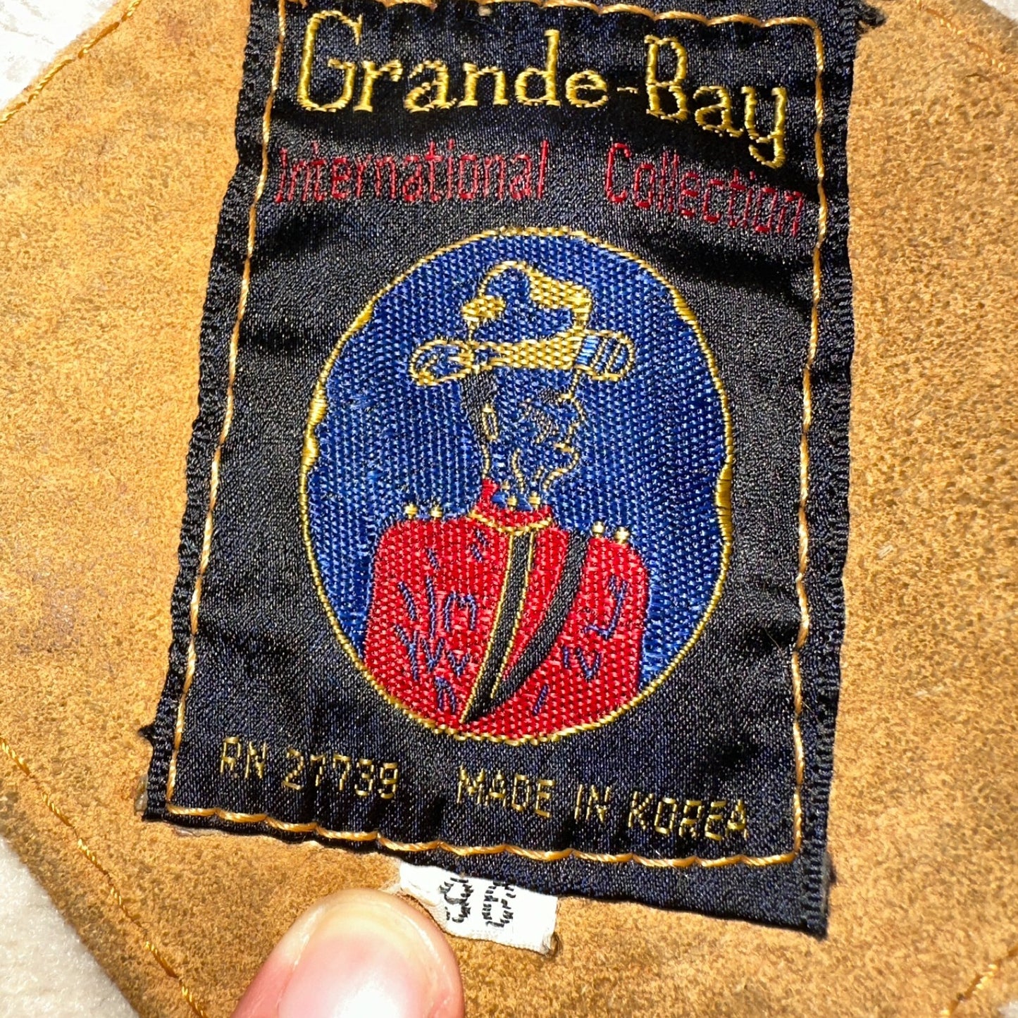 Vintage Suede Grande Bay Rancher Trucker Sherpa Lined Jacket Coat Men's 36