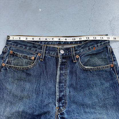 Levis 501 Vintage Y2K Europe Straight Leg Jeans 32x30 90s Med Wash Act 30x29